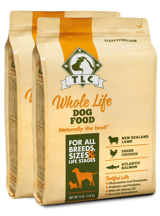 TLC Premium Whole Life Dog Food 30lb Case (2x 15lb bags)