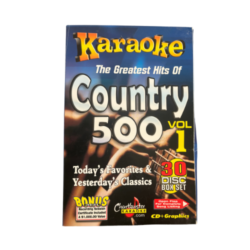 Brand New Chartbuster Karaoke Country 500 Volume 1. 30 Disc Box Set