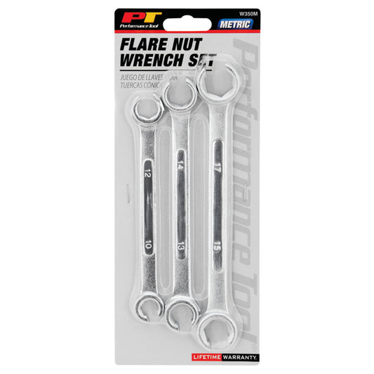 3 pc. Metric Flare Nut Wrench Set